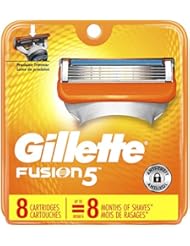 Gillette Fusion5 - Cuchillas de afeitar para hombres, recambios de cartucho (el embalaje puede variar), cuchillas / cuchillas para hombres, 8 unidades