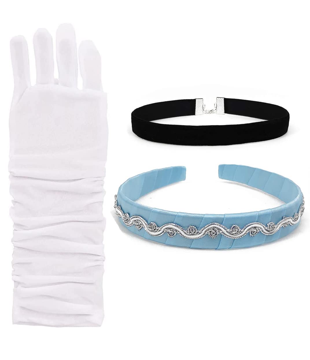 Photo 1 of Axaxa Princess Cinderella Dress up Accessories for Girls Cinderella Headband Choker Gloves Halloween Christmas Party Favors for Kids