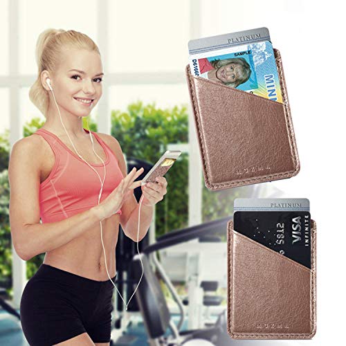 Cell Phone Stick On Wallet Card Holder Phone Pocket for iPhone,Samsung Android and All Smartphones