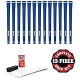 Karma Golf Grip Kit with Tape & Solvent Vise Clamp (13 Piece), Blue Velvet