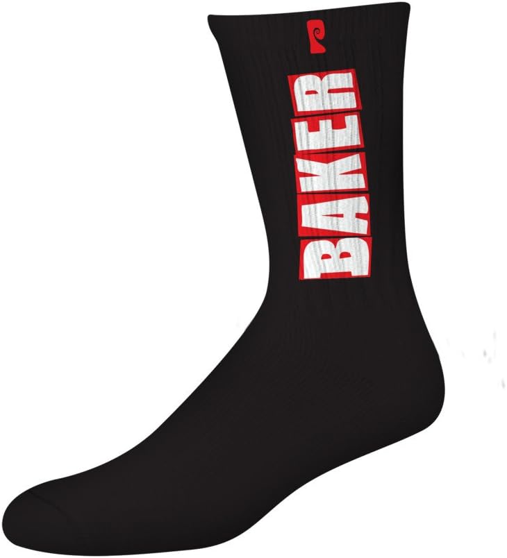 Psockadelic Baker Black Crew Socks - One size fits most