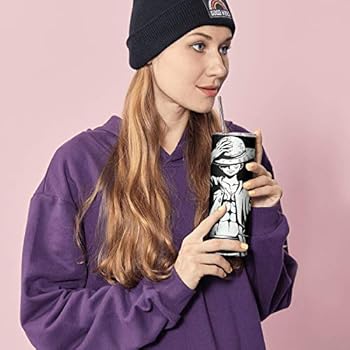 One Piece Anime Monkey D Luffy Insulated Stainless Steel Tumbler Cups Bulk Cup Coffee Mug With Lid Reusable Straws Travel Cup oz Double Wall Vacuum Insulated One Size White 10 Buy Online At