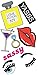 iDecoz Sassy Reusable Vinyl Decal Sticker Sheet for All Cell Phones/Cases/iPhone 8/8 Plus/X / 7/7 Plus / 6/6 Plus/Galaxy/MacBook Laptop iPad Wall Window Water Bottle & More! Clear Black