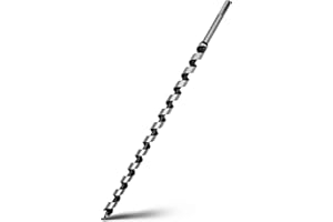 GRIXLEN 11/16 x 18 inch Auger Drill Bit for Wood, 18mm, 2 Flute, Hex Shank, Perfect for Woodworking and DIY Projects