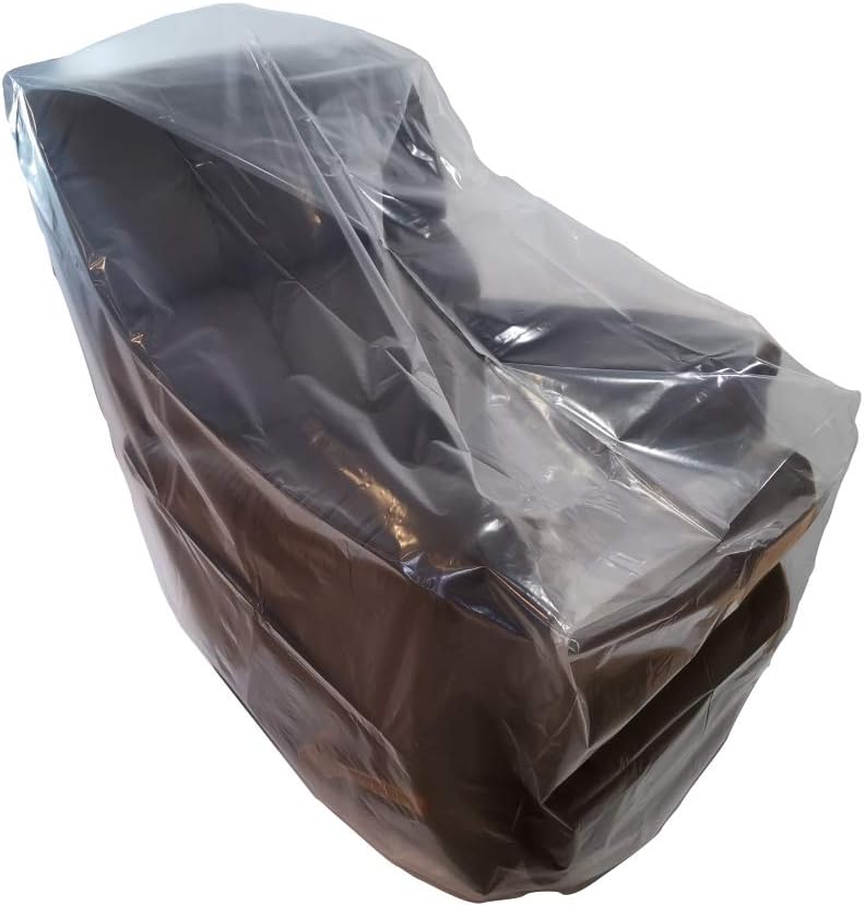 Wowfit Furniture Cover – Dust-Proof Moving Bag for Chairs, Recliners, & Moving Boxes – Clear & Odorless Plastic Bag for Moving – 4mil Thick Chair Cover – 34W x 42D x 65/48H Inches: Kitchen & Dining