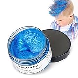 Mofajang Hair Color Wax,INST Temporary Hair Dye,Hair Coloring Wax,Washable Temporary, Natural Hairstyle Color Wax for Party,Halloween,Cosplay(Blue)