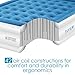TILVIEW Queen Size Air Mattress, Blow Up Elevated Raised Air Bed Inflatable Airbed with Built-in Electric Pump, Storage Bag and Repair Patches Included, Blue, 2-Year Guarantee