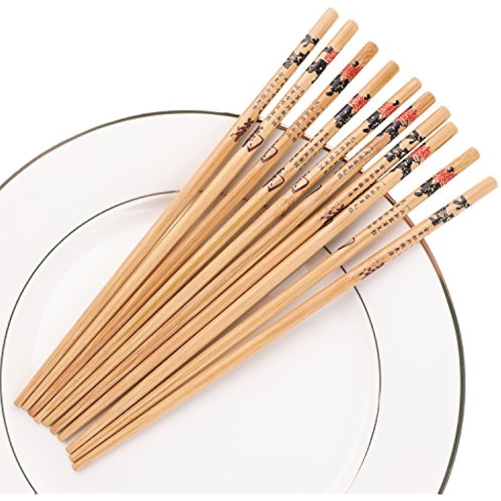 Kitchen Utensils & Gadgets 10 Pairs Reusable Chopsticks Set Include 5