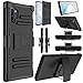 Galaxy Note 10 Plus 5G Case, Elegant Choise Shockproof Rugged Holster Hybrid Heavy Duty Full Body Protective Cover with Kickstand and Swivel Belt Clip for Samsung Note 10+ Plus / 5G / Pro (Black)