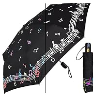 (44 inch) Travel Umbrella - Color Changing Music - Auto Open Close - by Adjore