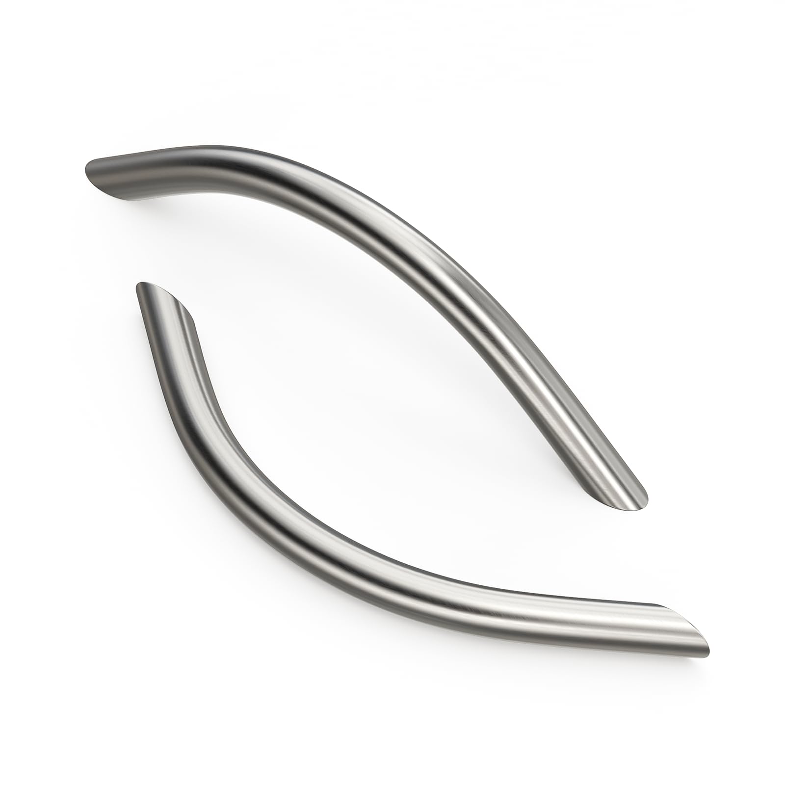 Goldenwarm 10 Pack Bow Kitchen Cabinet Door Handles 128mm Cupboards Drawers,Brushed Nickel Drawer Furniture Handles,Pull Handle Stainless Steel