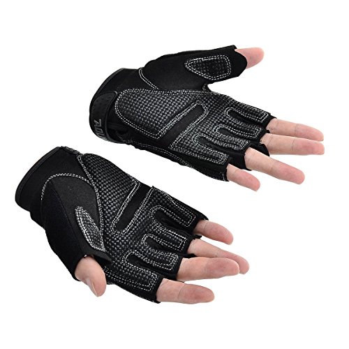 KAMO Ultralight Anti-slip Breathable Gloves for Gymnastics,Kayaking,Paddling,Sailing,Weight Lifting,Training,Fitness£¬Bodybuilding and Outdoor Anti-slip Cycling Gloves Men & Women(Black,XL)