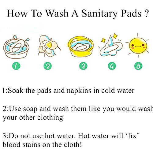 Reusable Waterproof Bamboo Charcoal Menstrual Pads Sets-Panty Liner Regular Flow Heavy Flow (Yixing, l) - Thumbnail 5