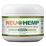 Organic Pain Relieving with 300mg Full Spectrum Hemp Extract Cream for Sunburn Skin Nerve Damage Relief Support Knee Joint Lower Back Neck Muscle Oil Turmeric Arnica MSM Boswellia 2oz