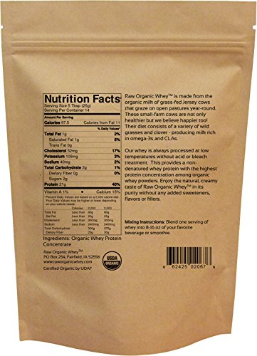 Raw Organic Whey - USDA Certified Organic Whey Protein,12 Ounce