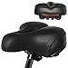 Aolander Bicycle Saddle with Dual Shock Absorbing Ball Most Comfortable Leather Bike Seat Memory Foam Padded Giant Bicycle Seat Men Women New Look MTB Road City Bike Saddle with