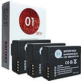 3x DOT-01 Brand Panasonic GX8 Batteries for Panasonic GX8 Camera and Panasonic GX8 Battery Bundle for Panasonic BLC12 DMW-BLC12