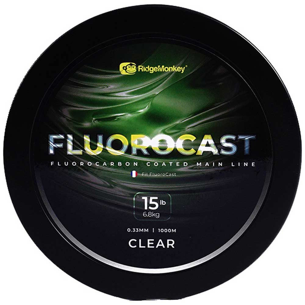 RidgeMonkey FluoroCast Fluoro Coated Mainline 0.37mm/18lb 1000m