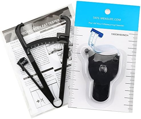 Wintape Automatic Sports Body Measuring Tape + Fat Caliper Measurement Tool (Black)