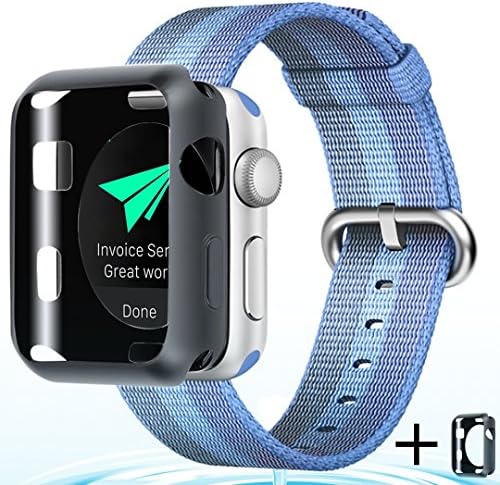 IWATCH BANDS 42mm - ALTAR Sport Edition Bands Woven Nylon Durable Replacement iWatch Band Strap for men women Series 1 Series 2 Series 3 Including Secure Stainless Steel Clasp Buckle Premium TPU