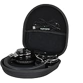 Adada Hard Travel Case for Silensys E7 / PurelySound E7 / MOVSSOU E7 / COWIN E7 / Tapela E7 / Audonia E7 Active Noise Cancelling Bluetooth Headphones (Black)