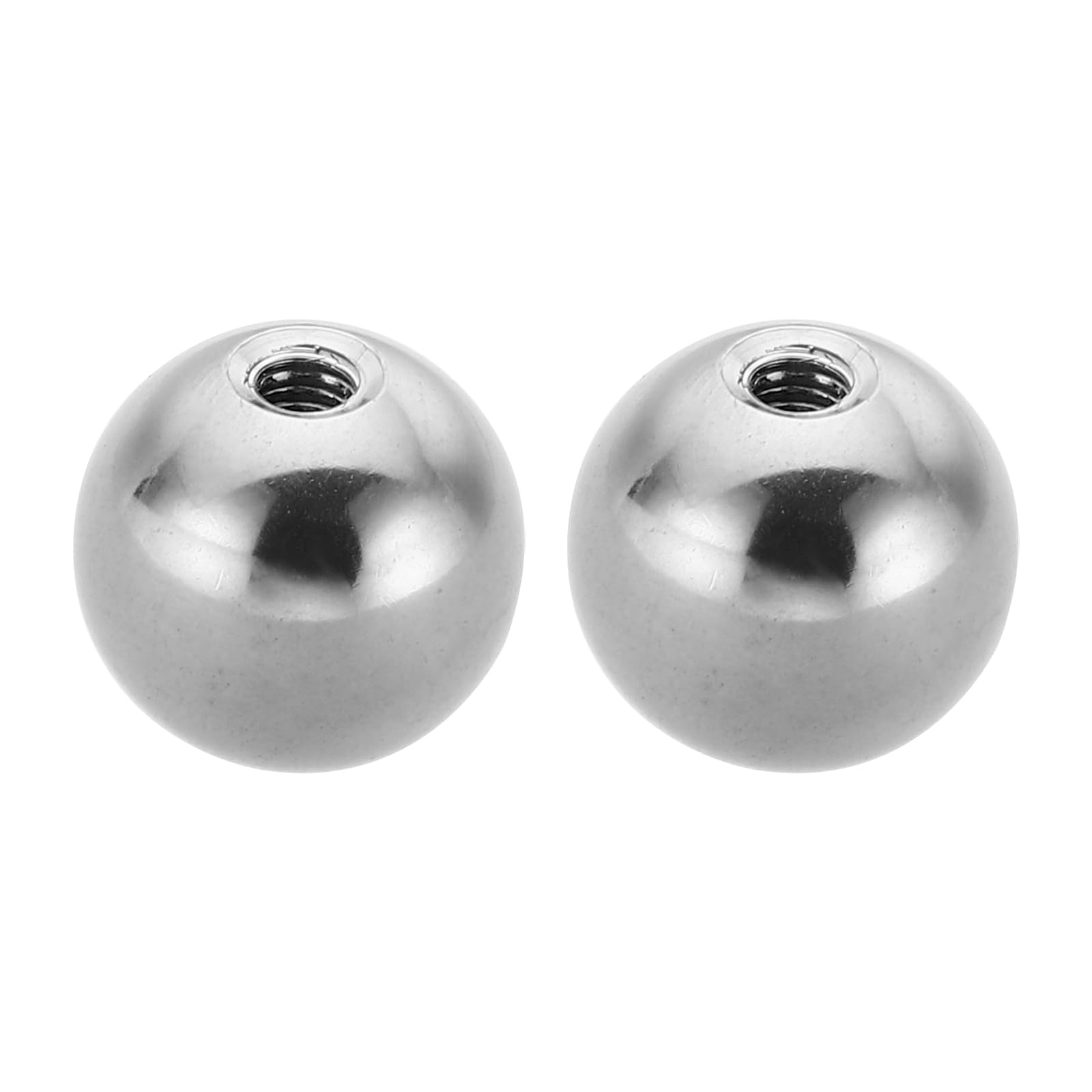 PATIKIL M4x16mm Ball Nuts Knob, 2 Pcs Female Thread 304 Stainless Steel Round Blind Hole Screw Cap Cover for Lighting Machinery DIY Decoration, Silver