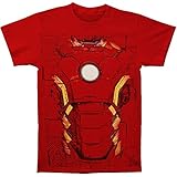 Avengers Iron Man Costume Suit Adult T-shirt - Red