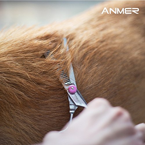 ANMER-Pet-Grooming-Scissors-Kits4-pairs-For-Body-Face-Ear-Nose-Paw-for-Small-Medium-Large-Dogs-and-Cats-Sharp-and-Strong-Stainless-Steel-Blade-without-Harmful-to-Dogs-and-Cats