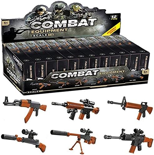 12 Pack Miniature Toy Machine Gun 