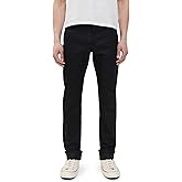 Naked & Famous Denim Mens Men's Weird Guy Tapered Fit Jeans in Black Cobra Stretch Selvedge