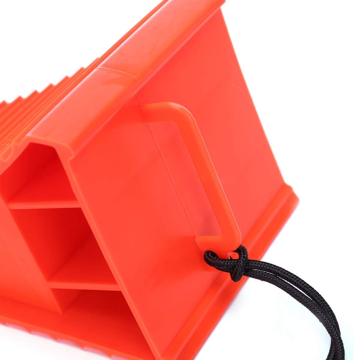 Homeon Wheels RV Camper Large Wheel Chocks with Handle and Rope for Safety-Car Chocks, Tire Chocks, Trailer Solid Heavy Duty Wheel Chocks-2 Packs.(Red): Automotive