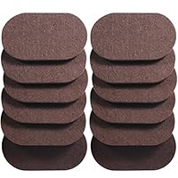 Liyic 12 Pack 6in. X 3.5in.Reusable Brown Oval Felt Furniture Sliders for Hard Surfaces.Premium Heavy Furniture Movers for Wooden Floor,Furniture Felt Slider Heavy Duty Felt Sliders Hard Floor Slider