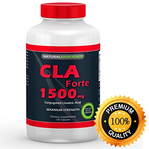 CLA ForteTM - #1 Natural Fat Burner - Maximum Strength - 1500mg, 120 Softgels - Made with 100% Pure Safflower... image