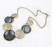 SUMAJU VTG 18KGP Gold Tone Round Choker Big Drop Acrylic Chain Bib Necklace for Women