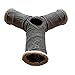 3 Way Cat Tunnel, Interactive Play Cat Tube Toy with Crinkle Sound- Best Cat Tunnels for Indoor Cats - Fun Kitty Tunnel For Hiding - Pet Friendly Cat Tunnel Toys, Collapsible Cat Toy Tunnel - Rabbit T