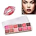 Long Lasting Waterproof Red Brown Lip Gloss Liquid Cream Lip gloss Lipsticks Palette (#1)