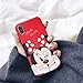 C CASESOPHY Ultra Slim Soft TPU Red Mouse Case for iPhone X iPhoneX 2017 Shockproof Thin Comfortable Textured Smooth Cartoon Cute Chic Lovely Stylish Cool Hot Girls Women Teens Kids