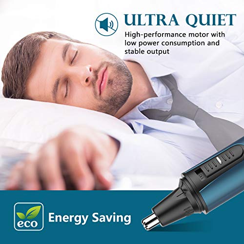 Nose Hair Trimmer 2021 Professional Nose Trimmer for for Men and Women Nose Clipper Battery-Operated, IPX7 Waterproof Dual Edge Blades for Easy Cleansing