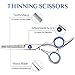 Hair Cutting Scissors Professional Barber Shears Thinning Scissors Super Sharp Stainless Steel Hairdressing Scissors Set for Barber Salon and Home Use…