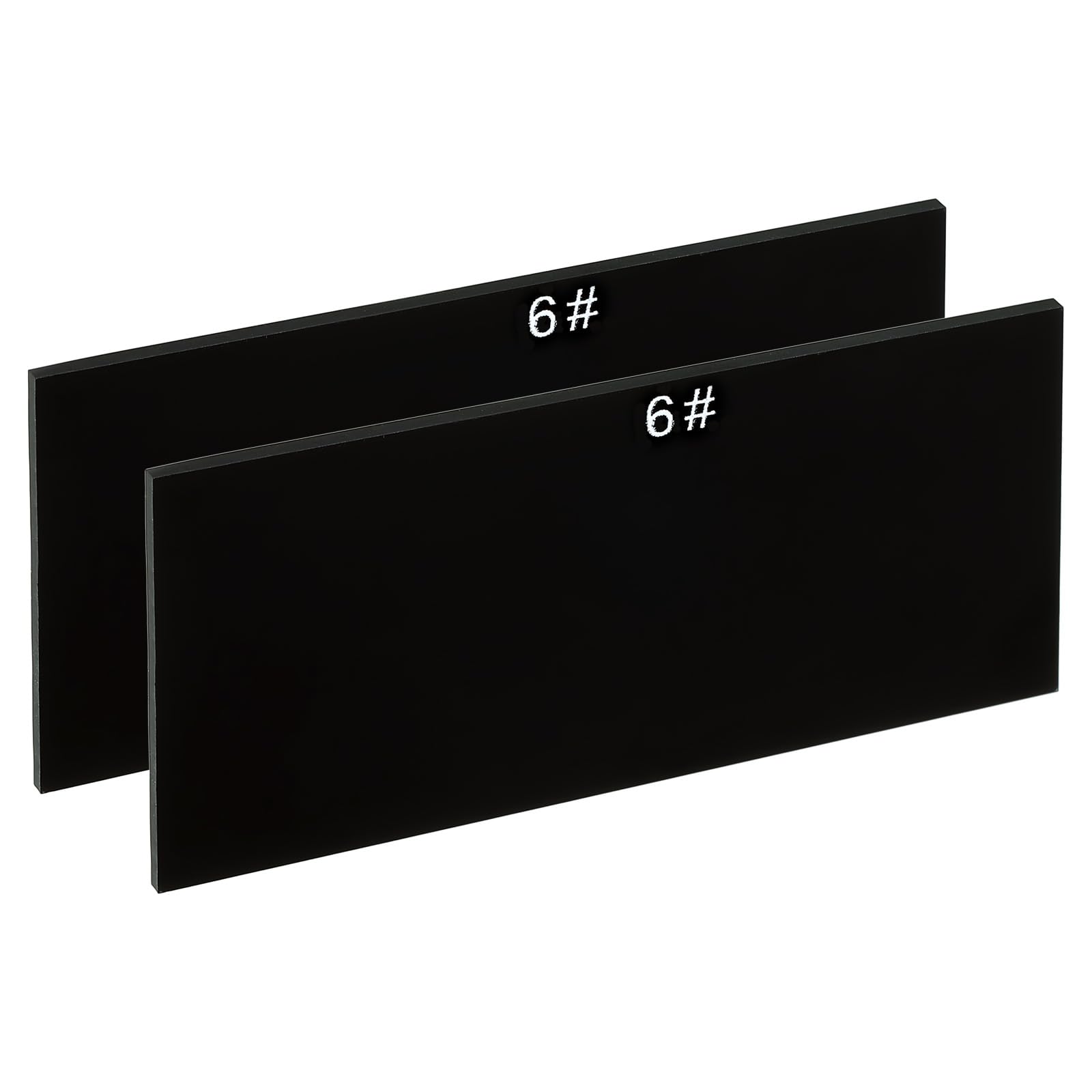 PATIKIL Welding Len Shade 6 Glass 4-1/4"x 2", 2 Pack Hardened Glass Black Darkening Filter Plates Covers Replacement for Weld Helmet Hood