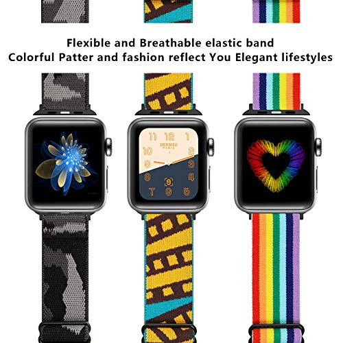 CreateGreat Adjustable Elastic Bands Compatible with Apple Watch 38mm