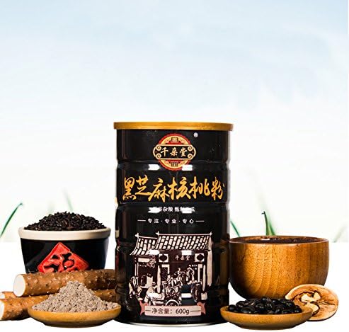 HEKUNDA Walnut Powder Black Sesame Powder 100% Natural Organic Nutrient Healthy Food 600g Feel Surprise 365 ( Pack of 1 )