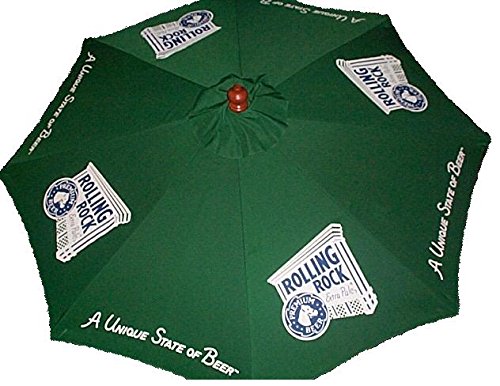Rolling Rock Beer 9 foot PATIO UMBRELLA MARKET STYLE NEW