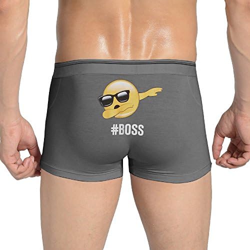 Mens Underwear Boxer Briefs Boys Thermal Sexy Underwear CKame Emoji Boss