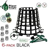 Plant and Tree Guard and Protector for Trees, Plants, saplings, Landscape Lights, lamp Posts, More; Expandable for Larger Trees and Plants; Provides Protection from Trimmers, Weed whackers (Black-6)