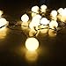 100 LED Globe String Lights, Ball Christmas Lights, Indoor / Outdoor Decorative Light, USB Powered, 39 Ft, Warm White Light - for Patio Garden Party Xmas Tree Wedding Decoration (NO INCLUE USB PLUG)