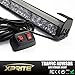 Xprite Red Amber LED Emergency Traffic Advisor Strobe Dual Light Bar, Windshield Deck Safety Warning Flashing Lightbars w/Control Box, for Volunteer Firefighter Vehicles Trucks