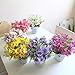 Charmly Artificial Flowers Potted European Style Design Silk Daisy Arrangements Bonsai House Office Restaurant Table Centerpieces Windowsill Decor Daisy-Spring Yellow
