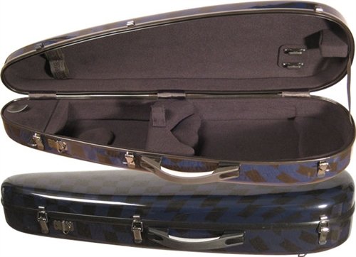 Core CC800 Fiberglass Crescent Shaped Violin Case 4/4 - Black Flower