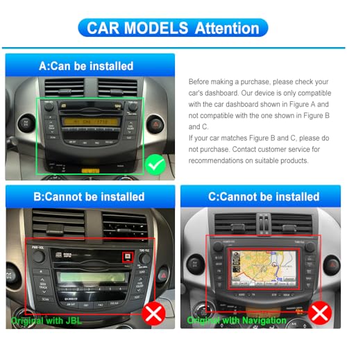 6G+128G 8 Core Rimoody Android Car Radio for Toyota RAV4 2007-2012 9 Inch Car Stereo RAV4 with Carplay Android Car Wireless Mirror Link Bluetooth FM/RDS/EQ/DSP WiFi GPS SWC Rear Camera